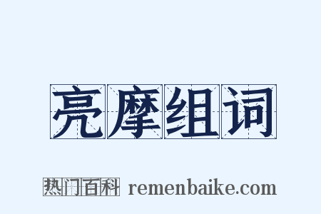 亮摩组词是什么意思的图片